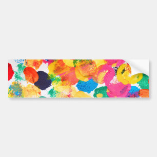 Cute colorful abstract painting bumper sticker
