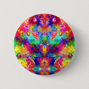 Cute colorful abstract phantom throw pillow 6 cm round badge