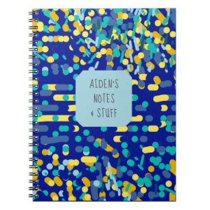 Cute Colorful Artsy Splash Kids Back to School Notebook