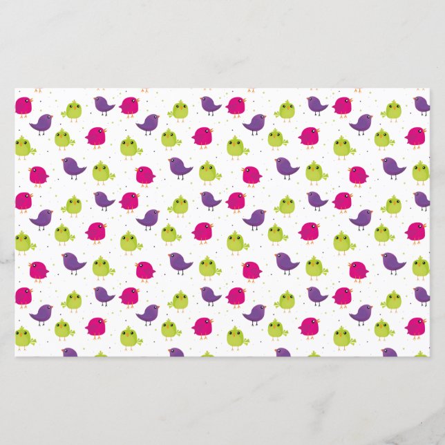 Cute colorful birds   (Front)