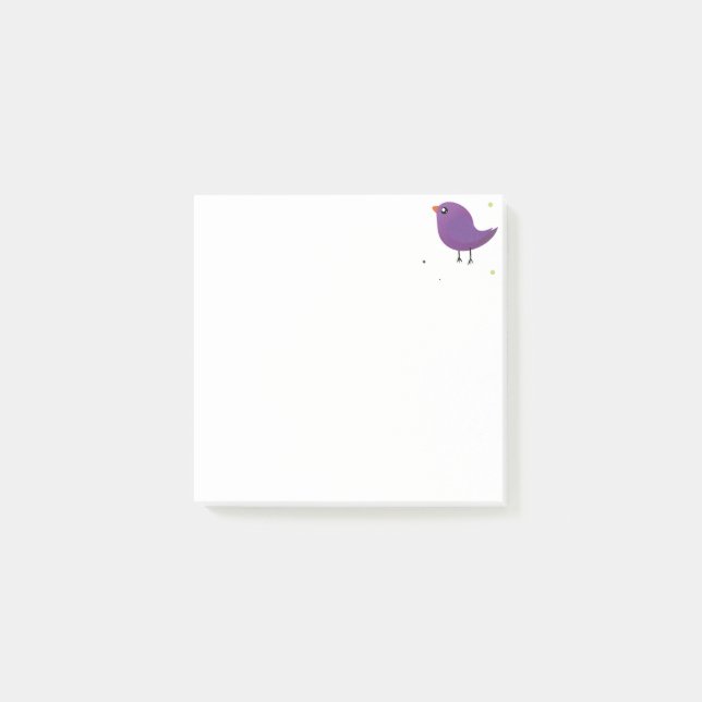 Cute colorful birds  post-it notes (Front)