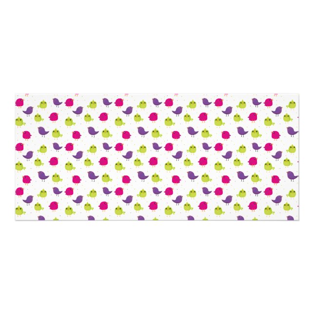 Cute colorful birds   rack card (Front)