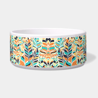 Cute colorful boho leaves pattern