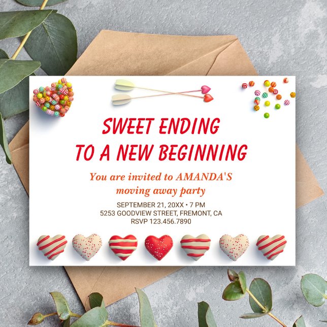 Cute Colorful Candies Farewell Party Invitation (Creator Uploaded)