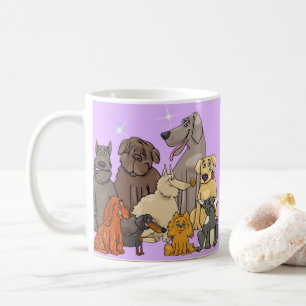 Cute Colorful Cartoon Dog for Pet Lovers Coffee Mug