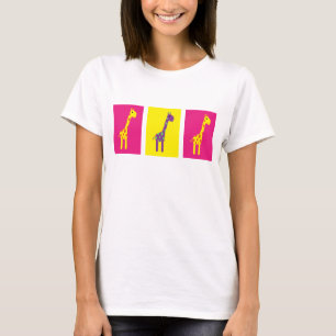 Cute & Colorful Cartoon Girafffes Customizable T-Shirt