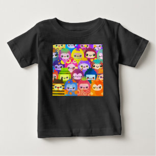 Cute Colorful Cartoon People Characters Baby T-Shirt
