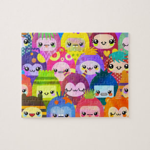Cute Colorful Cartoon People Characters Jigsaw Puzzle