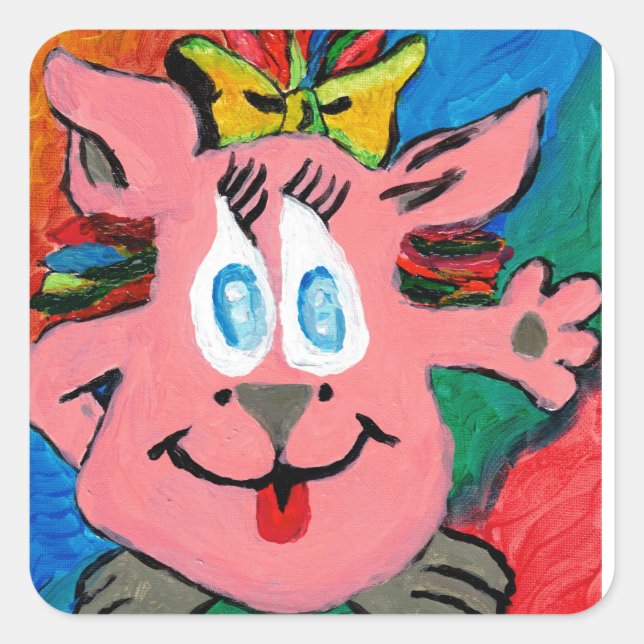 Cute Colorful Character Sticker (Front)