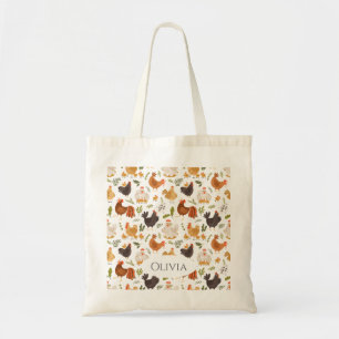 Cute Colorful Chickens  – for Chicken Lovers  Tote Bag