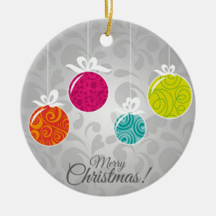 Cute colorful Christmas bauble decorations