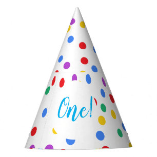 Cute Colorful Confetti Dots Birthday Party Hat