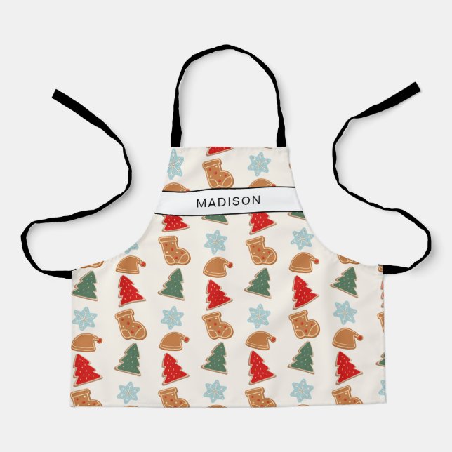 Cute Colorful Cookies Pattern Christmas Kids Apron (Front)