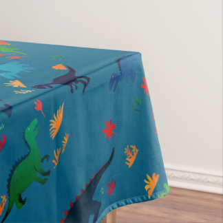 Cute Colorful Dinosaurs Pattern Tablecloth