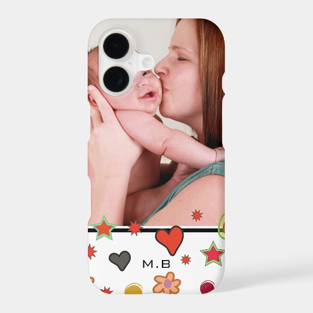 Cute Colorful Doodles Custom Photo (Back)