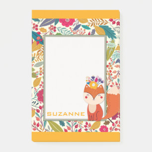 Cute Colorful Floral Cat Post-it Notes