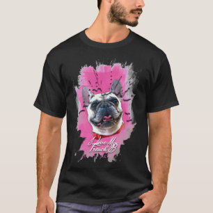 Cute Colorful French Bulldog Watercolor &amp Acryl T-Shirt