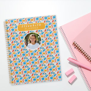 Cute Colorful Handrawing animals Custom Name Photo Planner