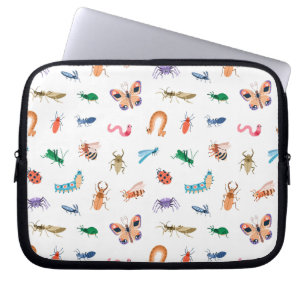 Cute Colorful Insect Pattern Laptop Sleeve