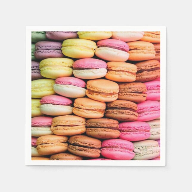 Cute Colorful Macaroons Napkin (Front)