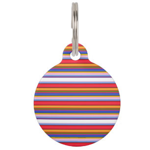 Cute colorful magic stripes pet tag