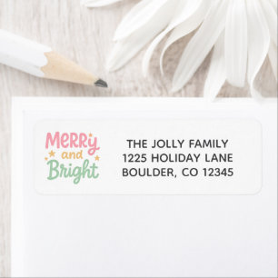 Cute Colorful Modern Christmas Return Address