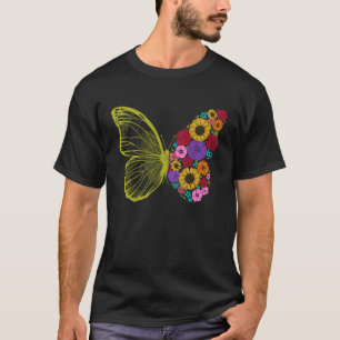 Cute Colorful Monarch Butterfly Flower  Butterflie T-Shirt