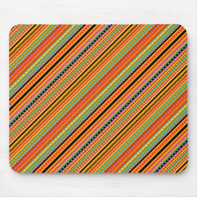 Cute colorful native aztec patterns design mouse mat (Front)