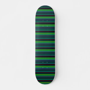 Cute colorful neon stripes skateboard