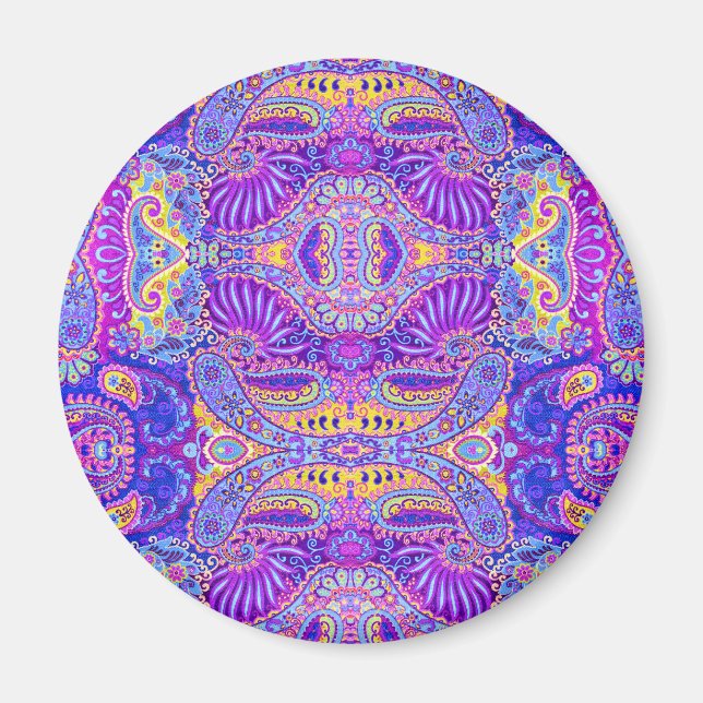 Cute Colorful paisley pattern Mug Magnet (Front)