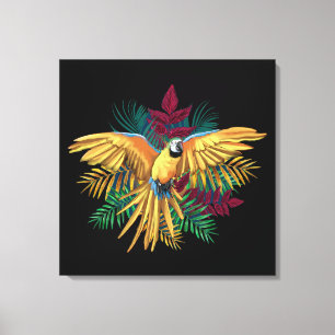 Cute colorful Parrot Design Canvas Print