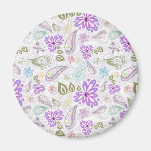 Cute colorful pastel paisley patterns magnet