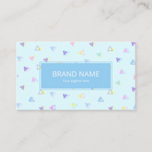 Cute Colorful Pastel Pop Geometric Background Business Card