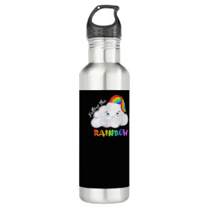 Cute colorful rainbow for pride -follow the rainbo 710 ml water bottle