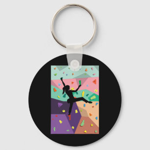 Cute Colorful Rock Climbing Bouldering Wall Climbe Key Ring