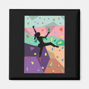 Cute Colorful Rock Climbing Bouldering Wall Climbe Magnet