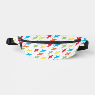 Cute Colorful Shark Pattern Bum Bags