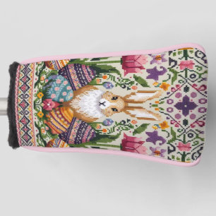 Cute/Colorful Spring/Easter fair isle Golf Head Cover
