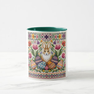 Cute/Colorful Spring/Easter fair isle Mug