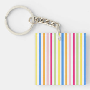 Cute colorful stripes leggings key ring
