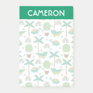 Cute Colorful Turtle Alligator Rainbow Pattern Post-it Notes