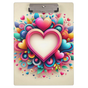 Cute colorful Valentines day iPhone / iPad case Clipboard
