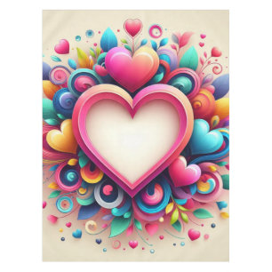 Cute colorful Valentines day iPhone / iPad case Tablecloth