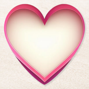 Cute Colorful Valentines heart Mug Paper Coaster