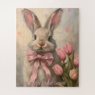 Cute Colorful Watercolor Easter Bunny Puzzle