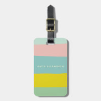 Cute Colour Block Stripes in Minty Pastels