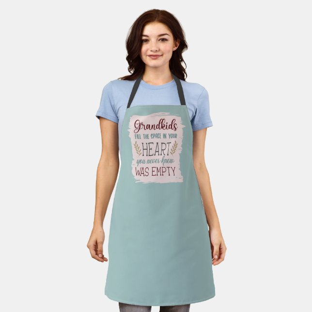 Cute Colour Editable Grandkids Fill the Heart Quot Apron (Worn)