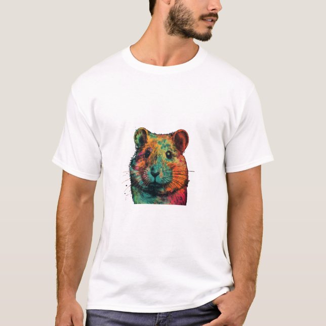 cute colour full hamster art design  T-Shirt (Front)