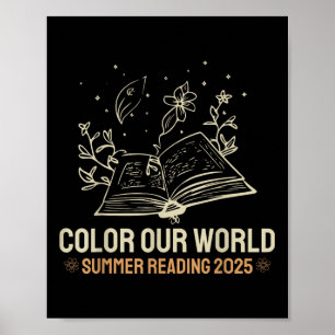 Cute Colour Our World Summer Reading 2025 Book Lov Poster