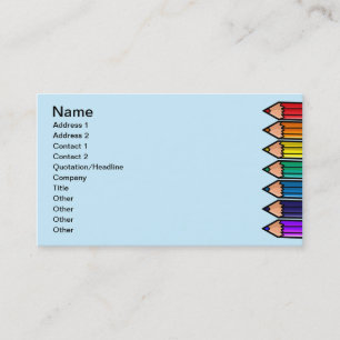 Cute colour pencils business card
